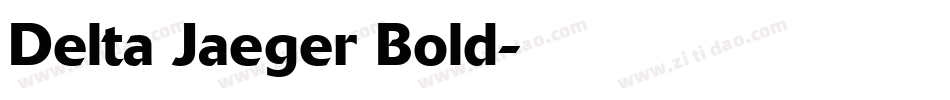 Delta Jaeger Bold字体转换